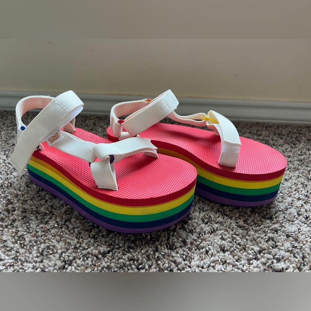 Teva Rainbow Pride Platform Sandals